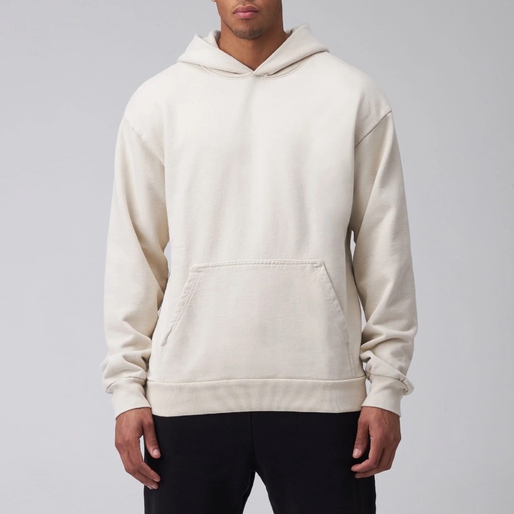 TALENTLESS by Scott Disick Fleece Hoodie Sweatshirt Ivory Bone Men's Small